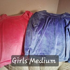 Girls Medium Pink and Purple Sweatshirts